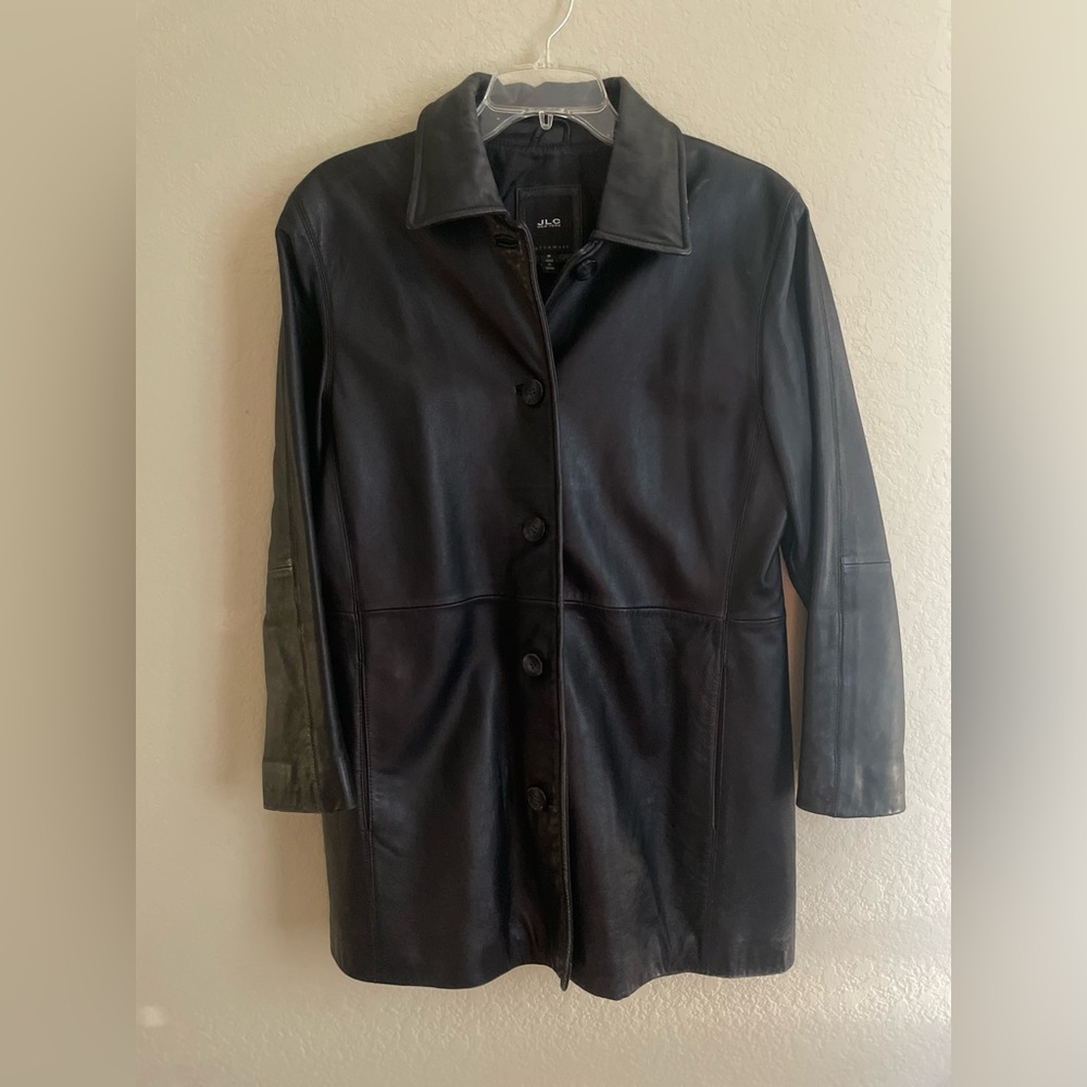 JLC New York vintage genuine leather blazer, size M